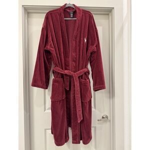 Polo by Ralph Lauren Burgundy Bathrobe